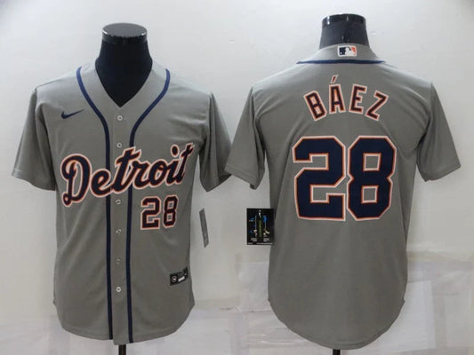 Javier Báez Detroit Tigers Jersey gray product image 1, provided for visual reference and product detail review