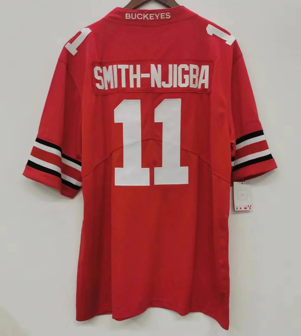 Jaxon Smith-Njigba Ohio State Buckeyes jersey red product image 1, provided for visual reference and product detail review