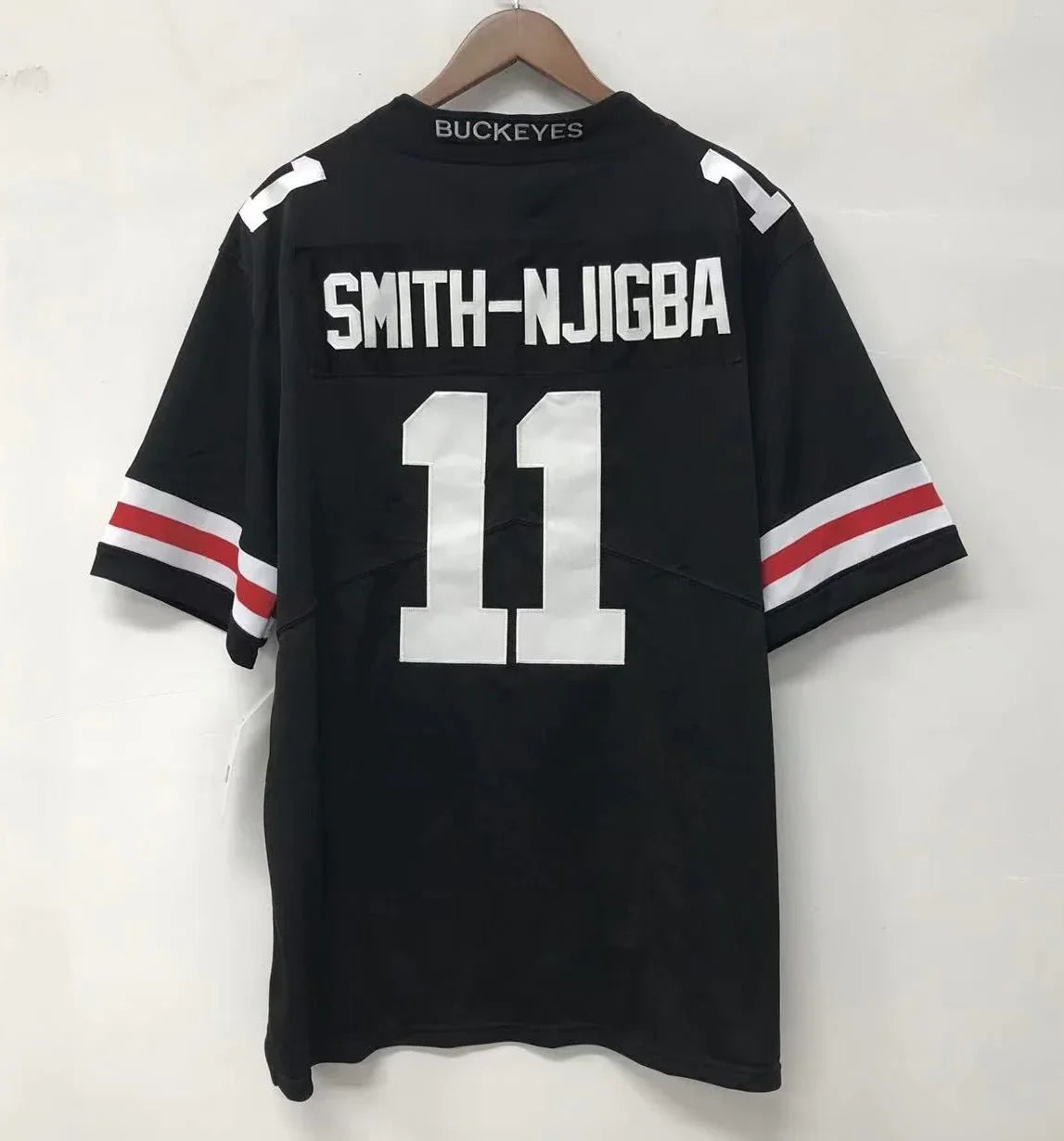 Jaxon Smith-Njigba Ohio State Buckeyes jersey black with white numbers product image 2, provided for visual reference and