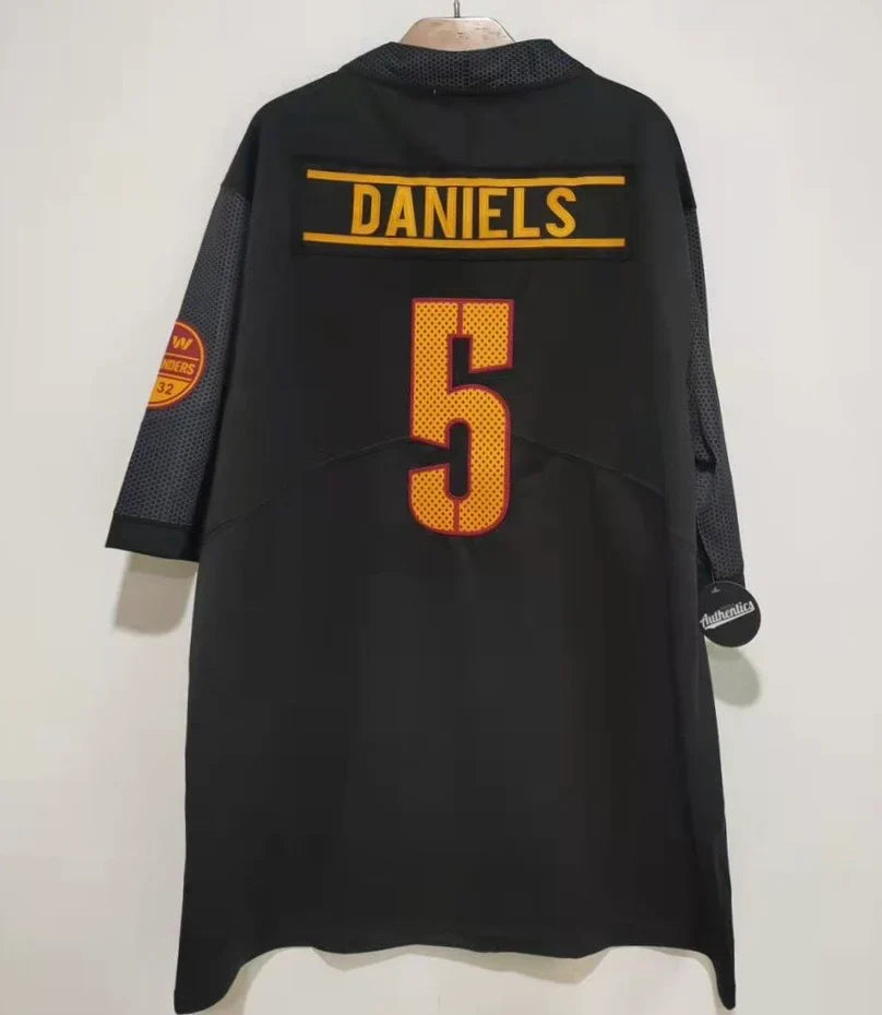 Jayden Daniels Washington Commanders Jersey Classic Authentics Black product image 1, provided for visual reference and