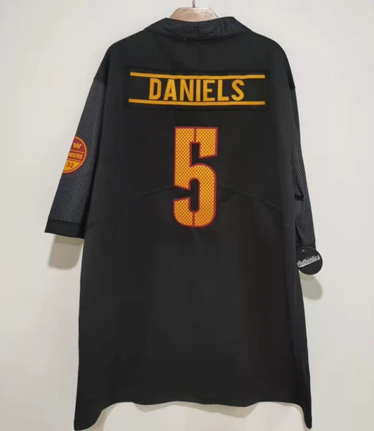 Jayden Daniels Washington Commanders Jersey Classic Authentics Black product image 1, provided for visual reference and