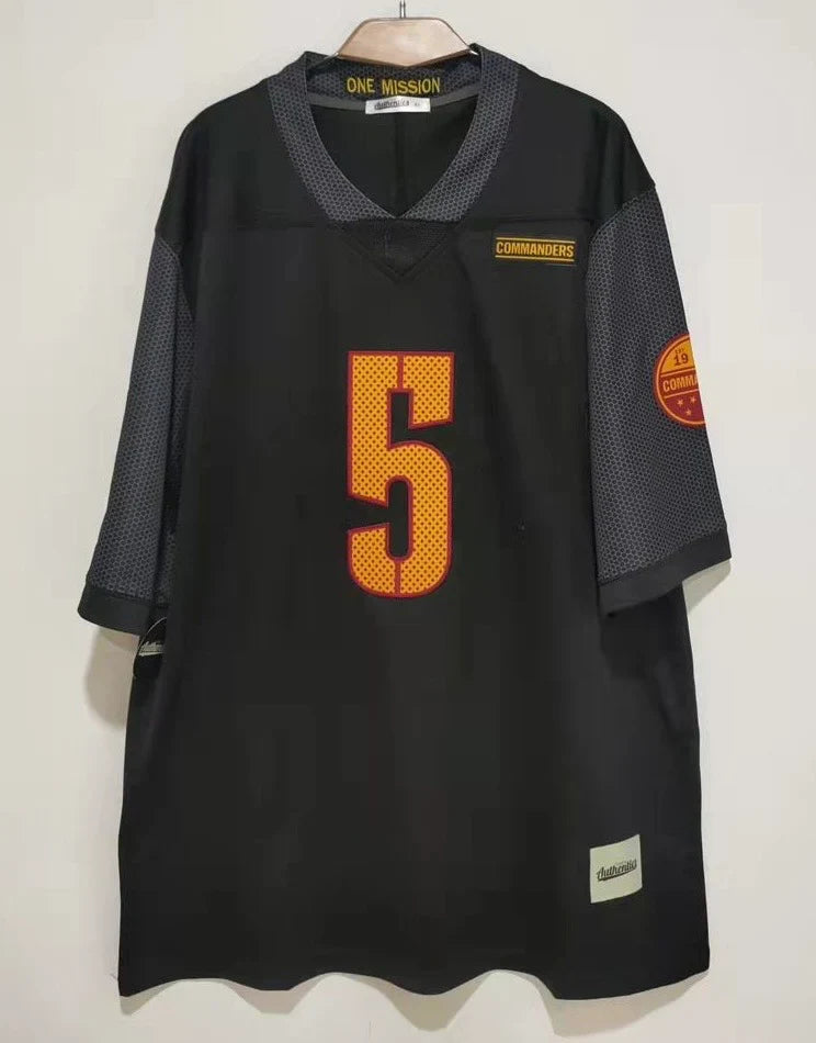 Jayden Daniels Washington Commanders Jersey Classic Authentics Black product image 2, provided for visual reference and
