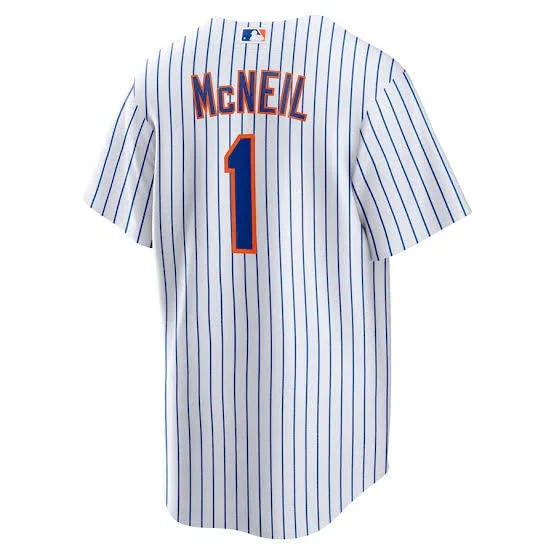Jeff McNeil New York Mets Nike brand MLB official Jersey White product image 2, provided for visual reference and product