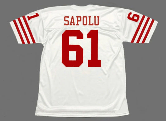 Jesse Sapolu San Francisco 49ers Jersey Mitchell & Ness white product image 1, provided for visual reference and product