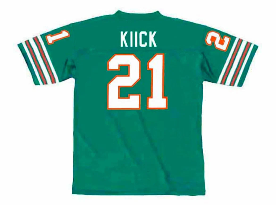 Jim Kiick Miami Dolphins NFL Mitchell & Ness Jersey product image 1, provided for visual reference and product detail review