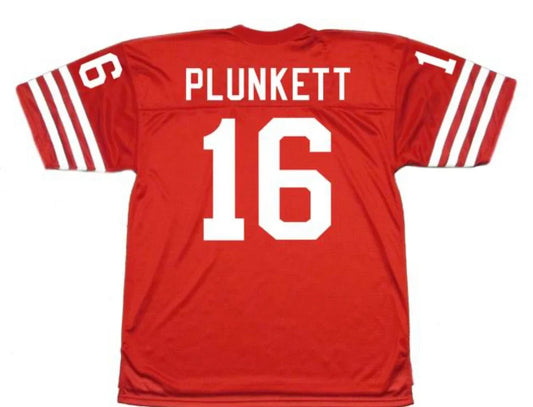 Jim Plunkett San Francisco 49ers Jersey Custom made by Mitchell & Ness Red product image 1, provided for visual reference