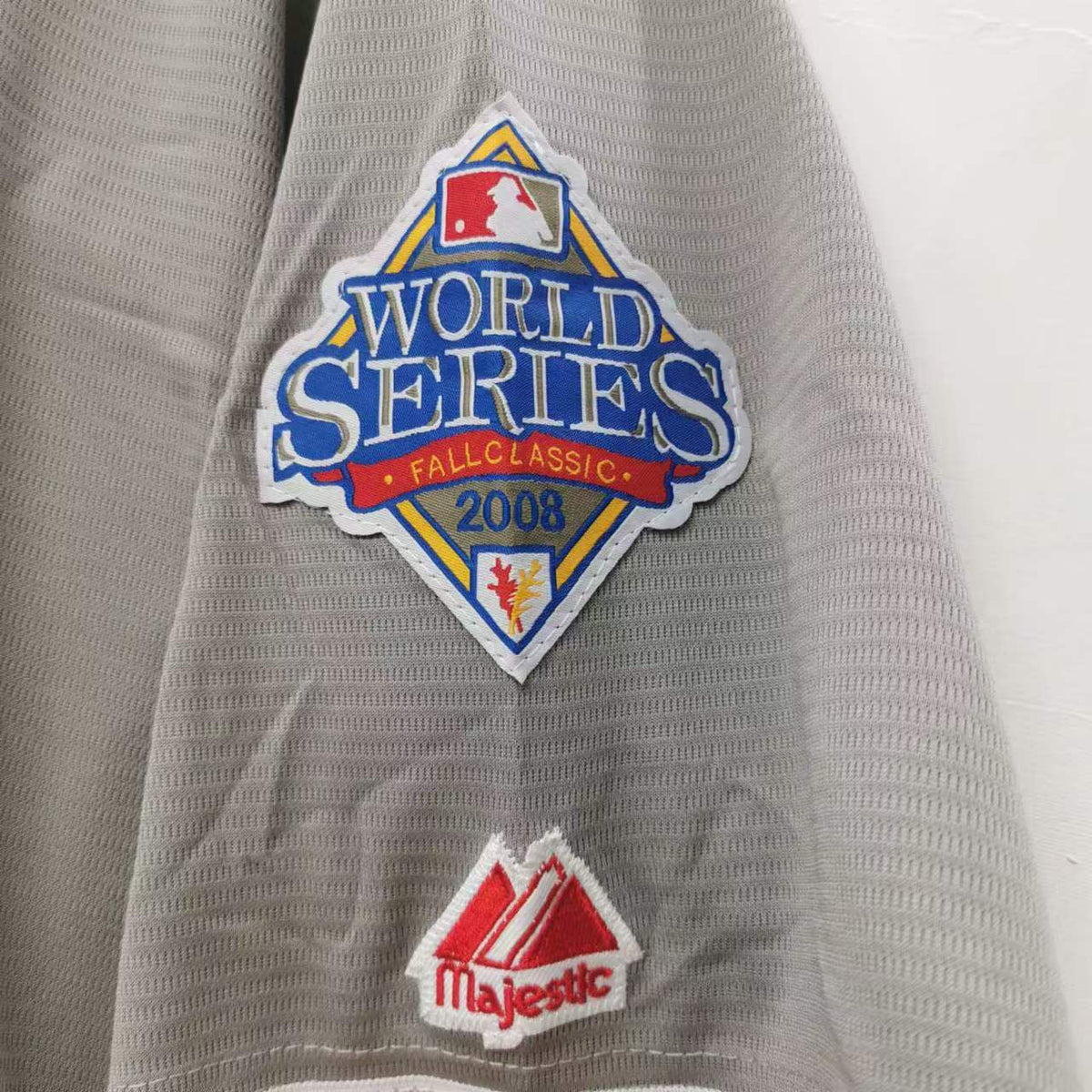 Jimmy Rollins Philadelphia Phillies Jersey 2008 World Series gray product image 3, provided for visual reference and product