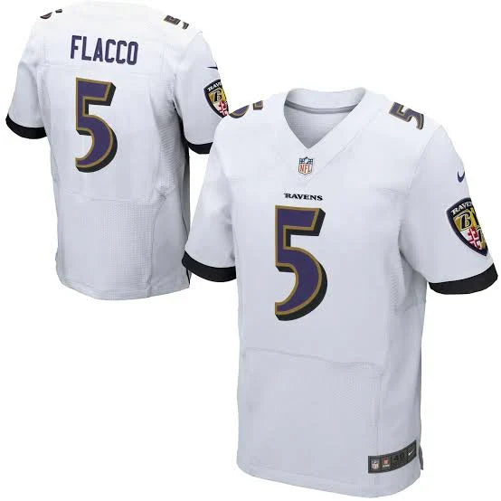 Joe Flacco Baltimore Ravens Official NFL Jersey Nike WHITE product image 1, provided for visual reference and product detail
