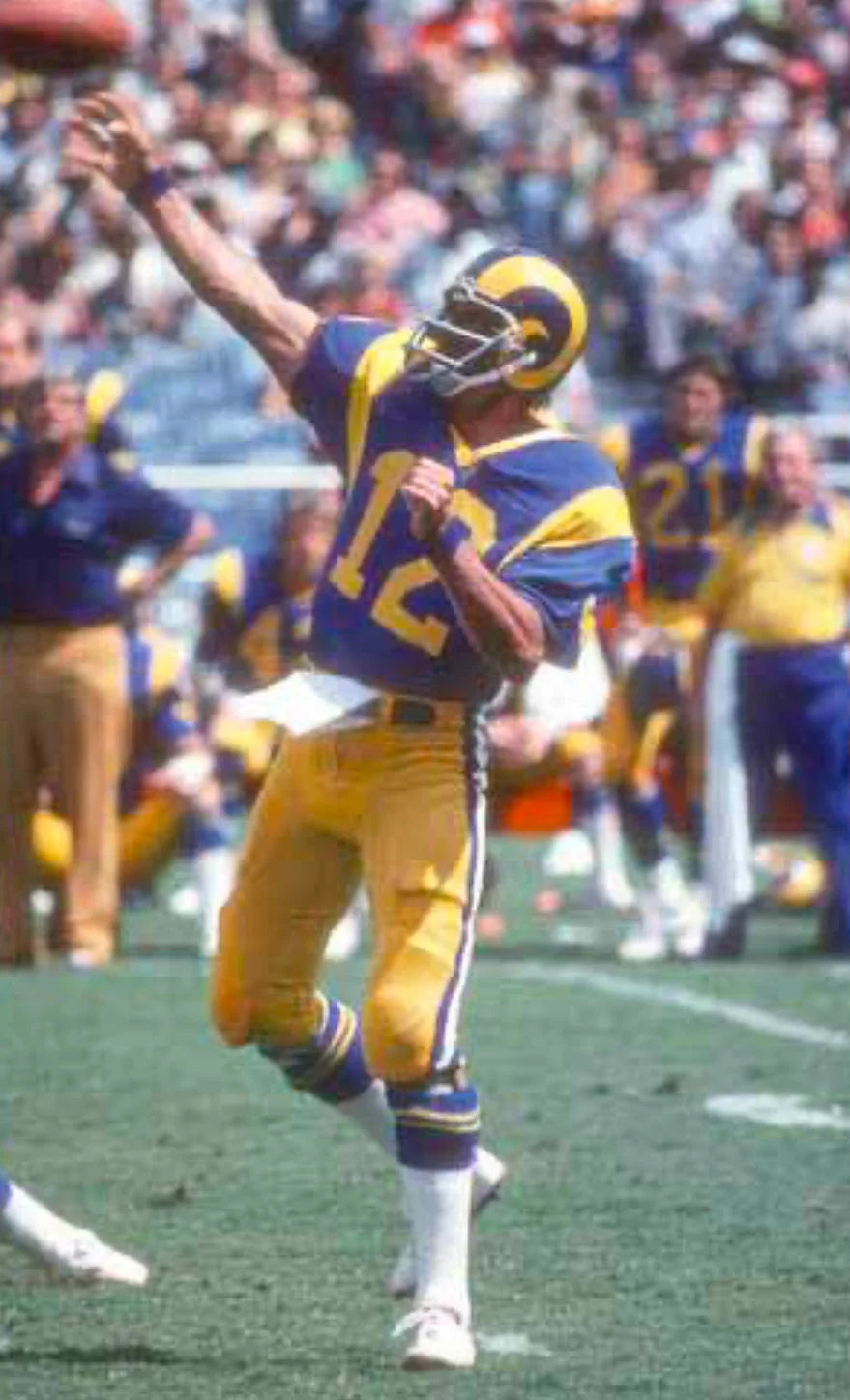 Joe Namath Los Angeles Rams NFL Mitchell & Ness Jersey Blue product image 3, provided for visual reference and product