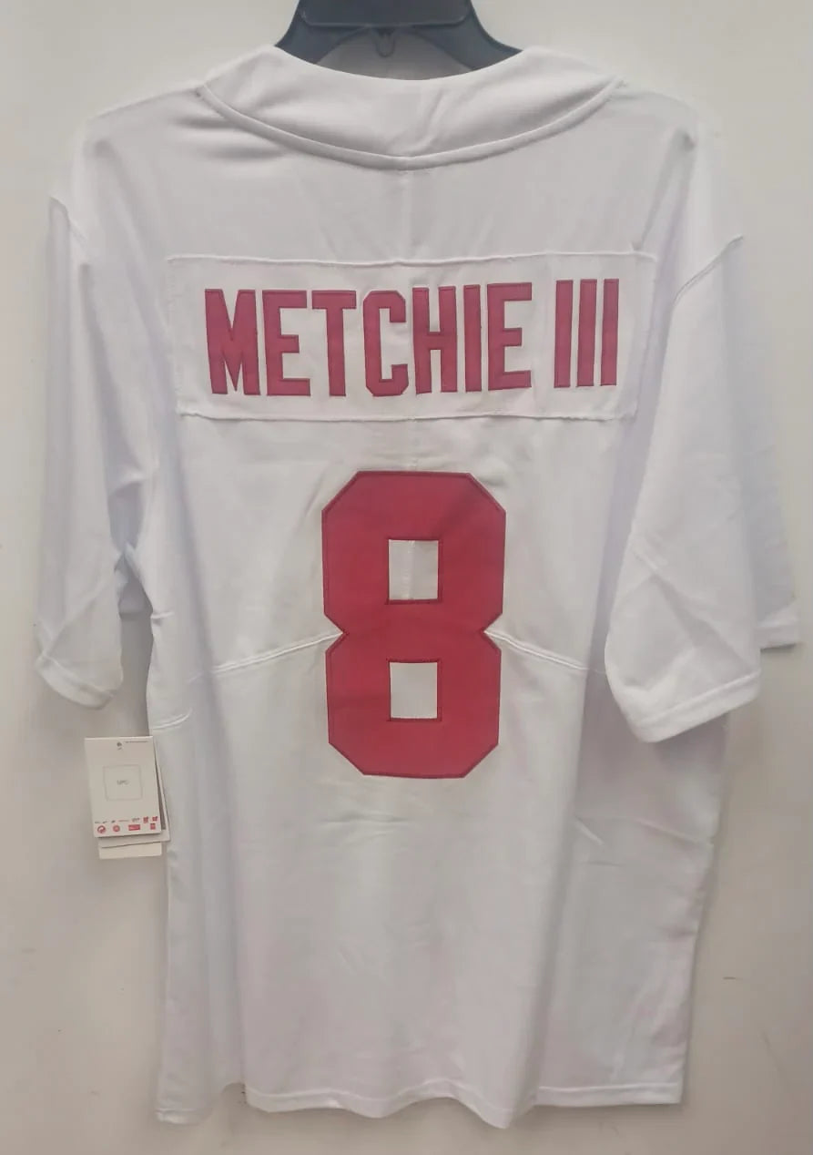 John Metchie III Alabama Crimson Tide Jersey white NIKE product image 1, provided for visual reference and product detail