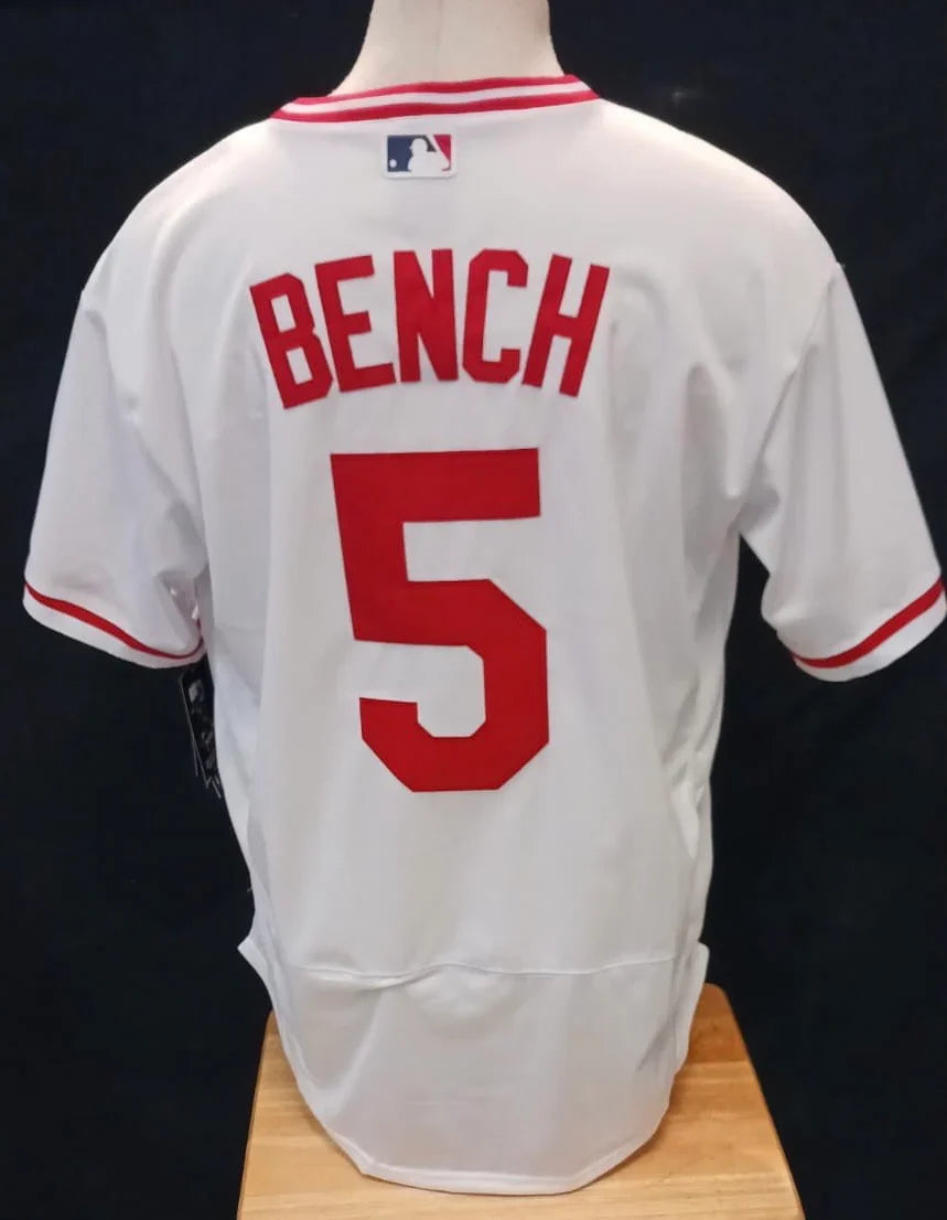 Johnny Bench Cincinnati Reds Jersey Majestic product image 2, provided for visual reference and product detail review