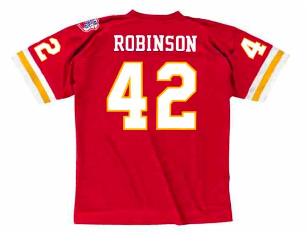 Johnny Robinson 1969 Kansas City Chiefs NFL Mitchell & Ness Jersey product image 1, provided for visual reference and