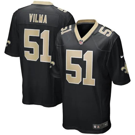 Jonathan Vilma New Orleans Saints NFL Nike Jersey Black product image 1, provided for visual reference and product detail