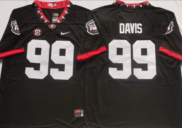 Jordan Davis Georgia Bulldogs Jersey Nike product image 1, provided for visual reference and product detail review