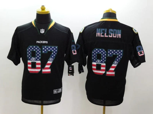 Jordy Nelson Green Bay Packers NFL Stars & Stripes Jersey product image 1, provided for visual reference and product detail