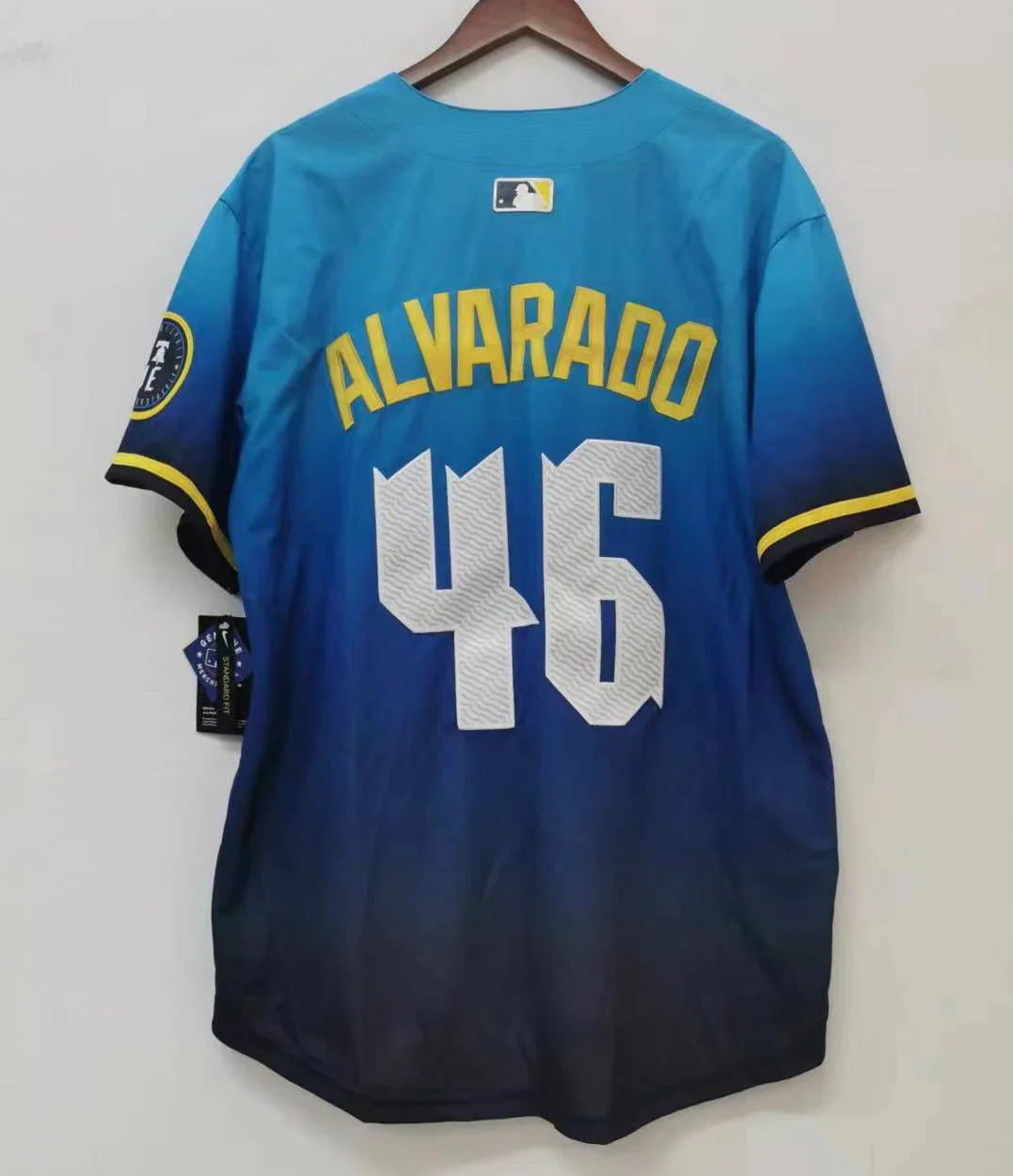 Jose Alvarado Philadelphia Phillies Blue City Connect MLB Limited Jersey product image 1, provided for visual reference and