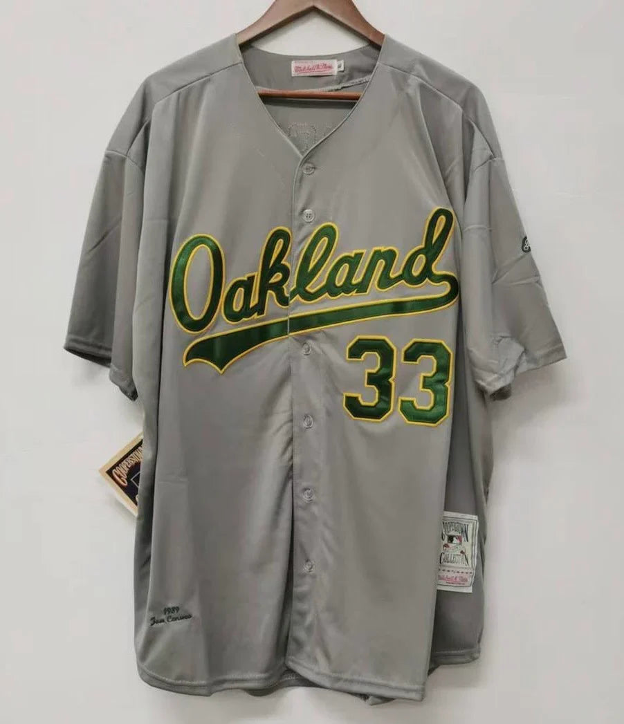 Jose Canseco Oakland A’s Athletics Jersey gray product image 2, provided for visual reference and product detail review
