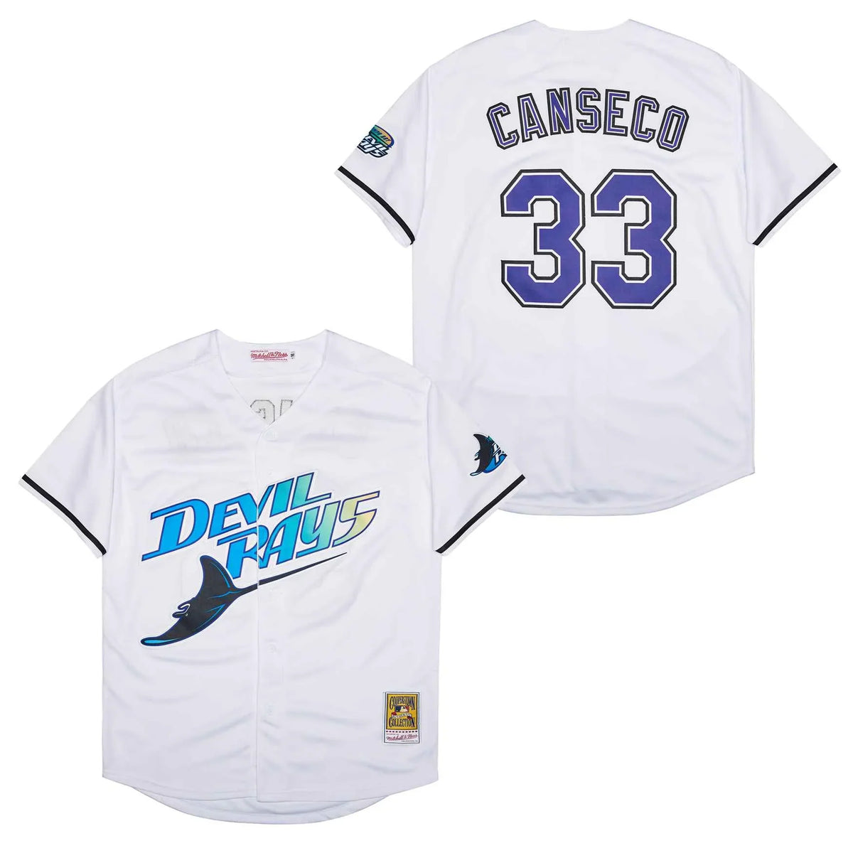 Jose Canseco Tampa Bay Devil Rays Jersey Mitchell & Ness product image 1, provided for visual reference and product detail