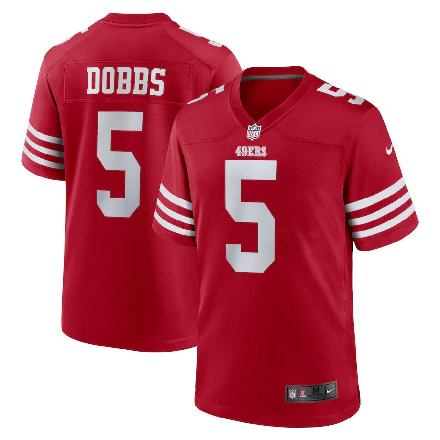Joshua Dobbs San Francisco 49ers Official NFL Nike Jersey product image 1, provided for visual reference and product detail