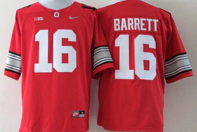 J. T. Barrett Ohio State Buckeyes Jersey red product image 1, provided for visual reference and product detail review