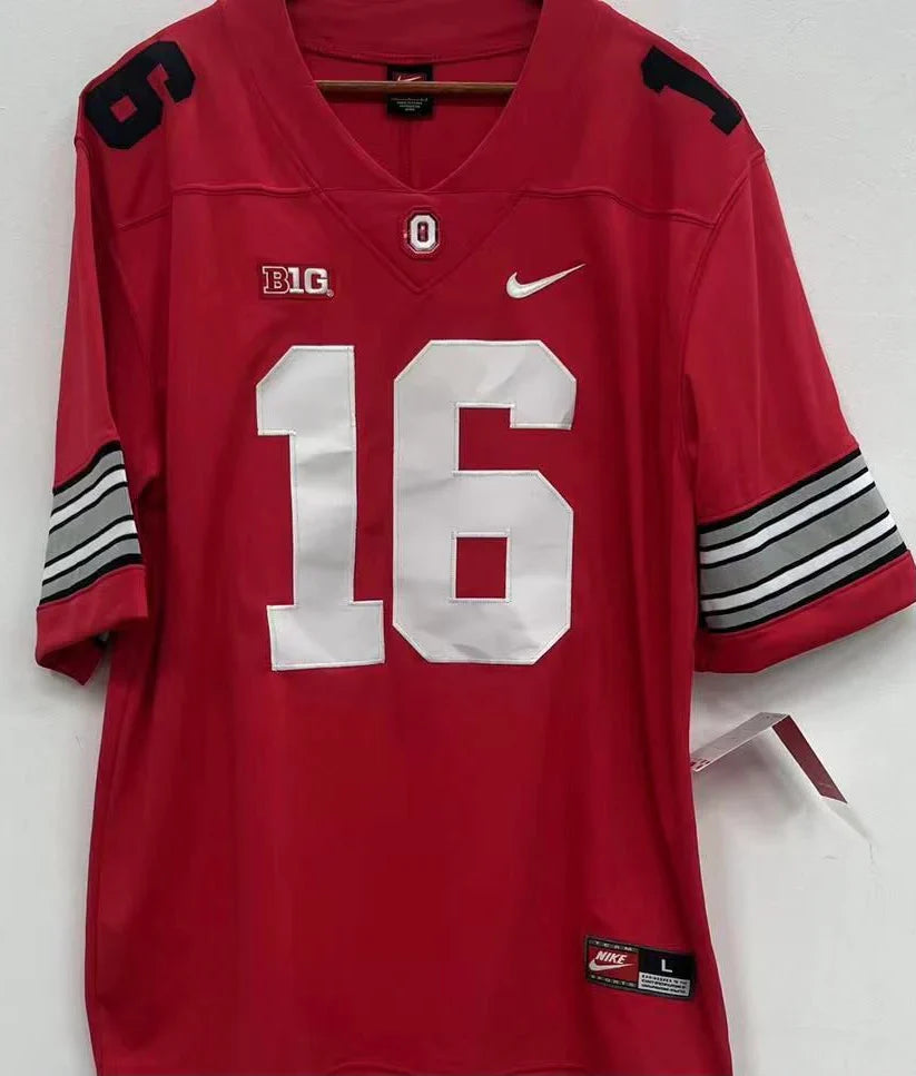 J. T. Barrett Ohio State Buckeyes Jersey red product image 3, provided for visual reference and product detail review
