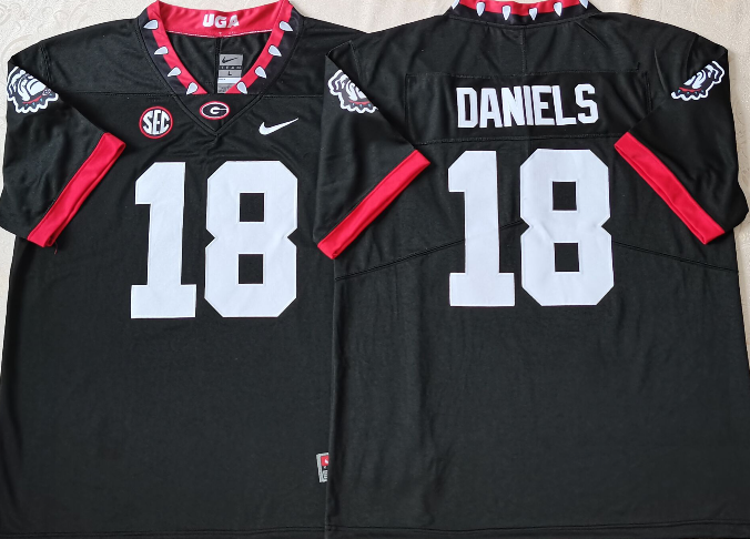 JT Daniels Georgia Bulldogs Jersey Nike Black product image 1, provided for visual reference and product detail review