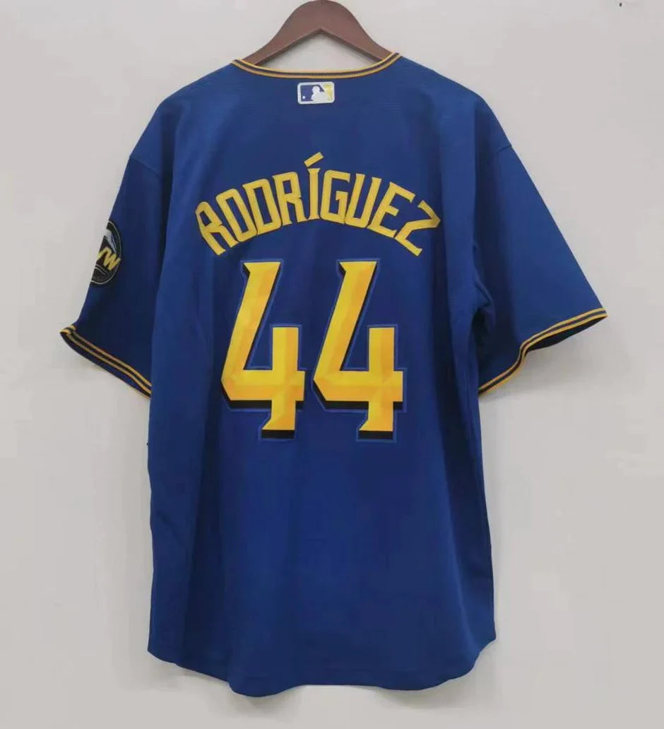 Julio Rodríguez Seattle Mariners Jersey Nike Blue product image 1, provided for visual reference and product detail review