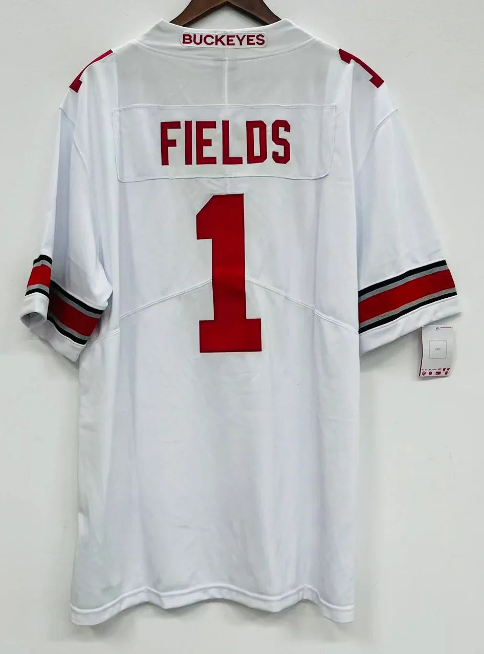Justin Fields Ohio State Buckeyes Jersey white product image 2, provided for visual reference and product detail review