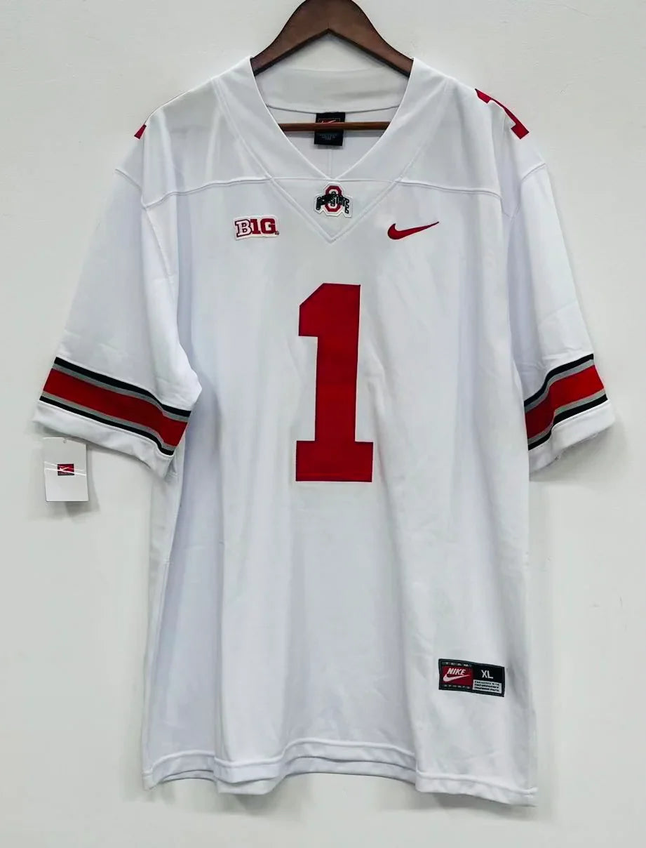 Justin Fields Ohio State Buckeyes Jersey white product image 3, provided for visual reference and product detail review