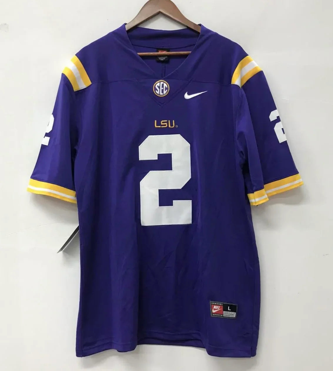 Justin Jefferson LSU Tigers Jersey product image 2, provided for visual reference and product detail review