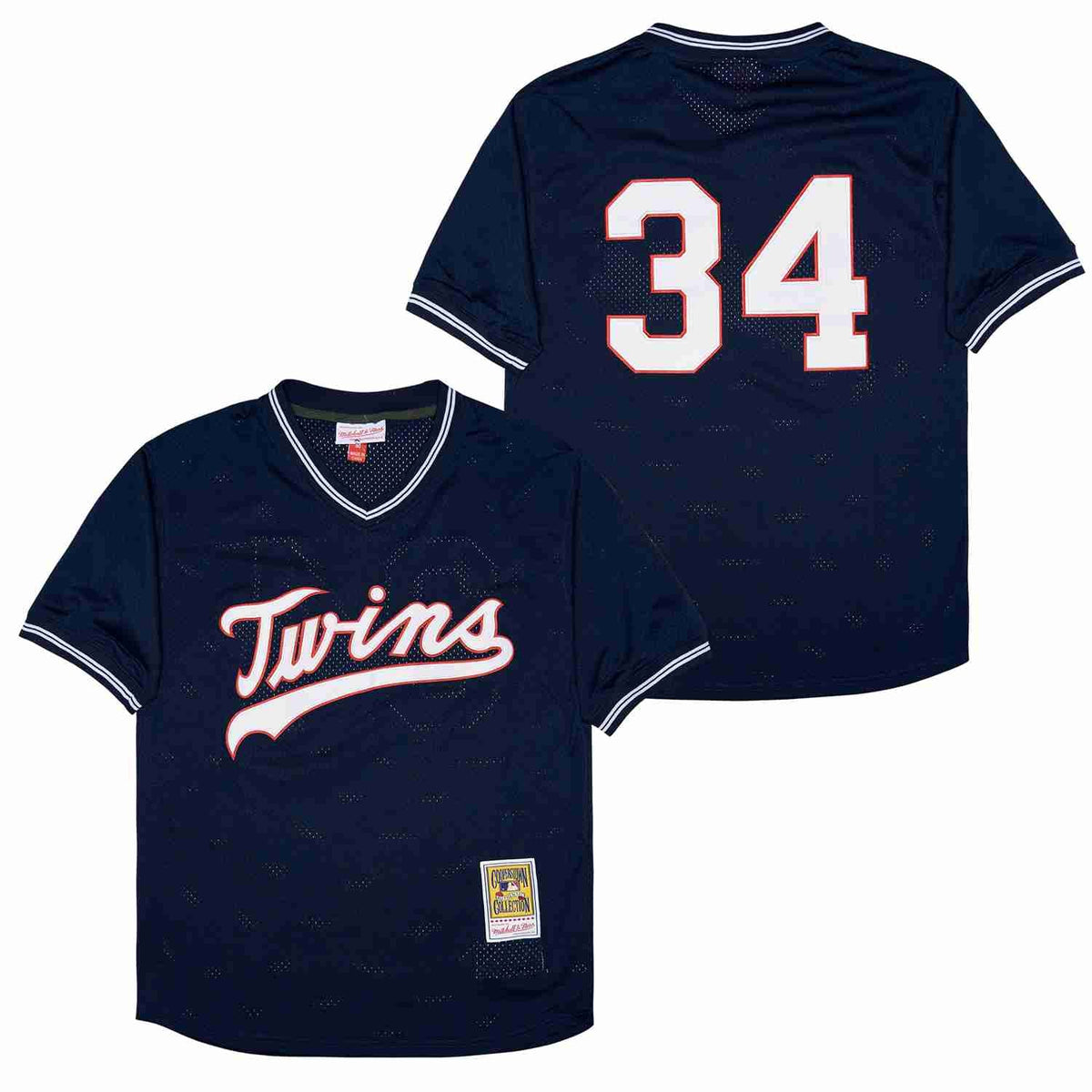 Kirby Puckett Minnesota Twins Jersey Mitchell & Ness Dark Blue product image 1, provided for visual reference and product
