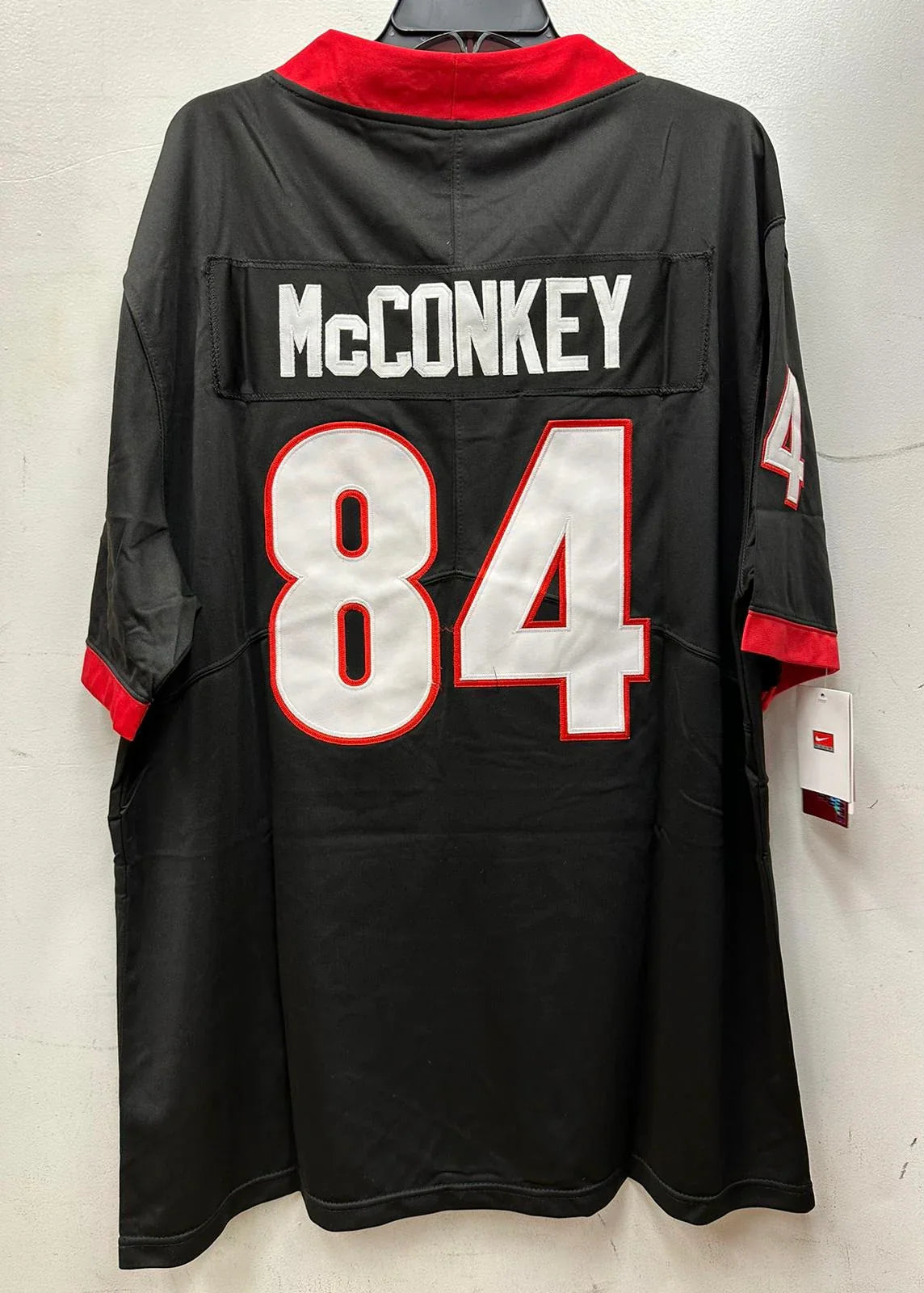 Ladd McConkey Georgia Bulldogs Jersey black product image 1, provided for visual reference and product detail review