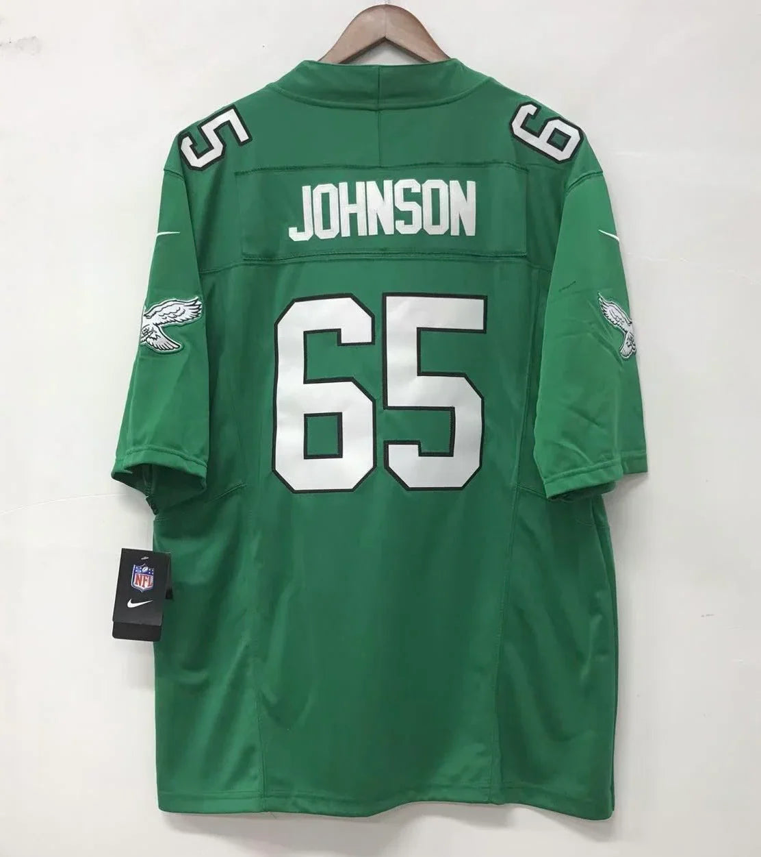 Lane Johnson Philadelphia Eagles Nike NFL Jersey Kelly Green product image 2, provided for visual reference and product