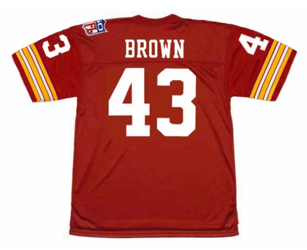 Larry Brown 1969 Washington Redskins Commanders Official NFL Mitchell & Ness Jersey Red product image 1, provided for visual