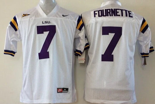 Leonard Fournette LSU Tigers Jersey white product image 1, provided for visual reference and product detail review
