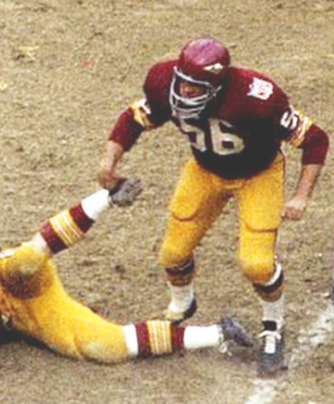 Len Hauss 1969 Washington Redskins Commanders Official NFL Mitchell & Ness Jersey Red product image 5, provided for visual