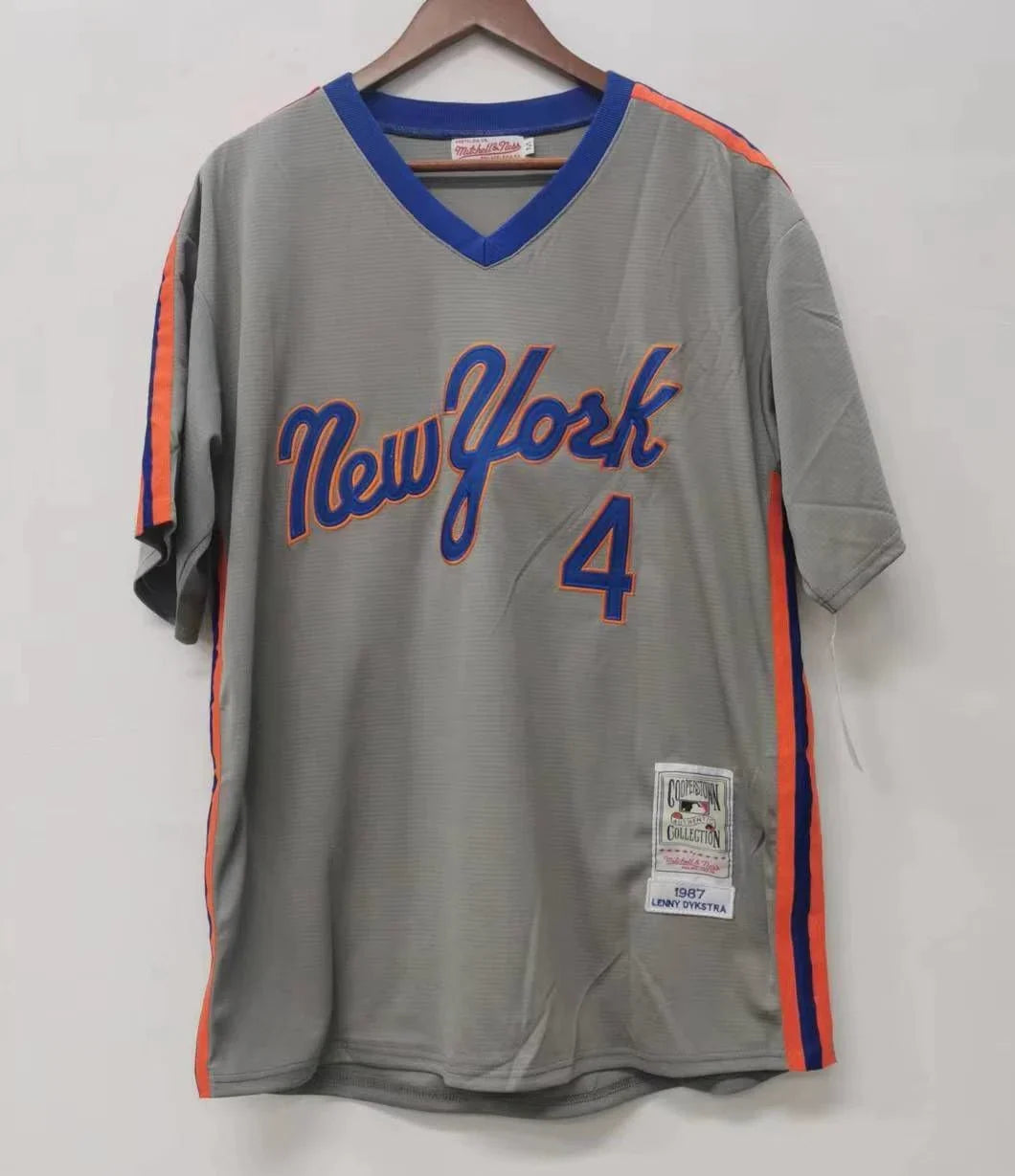Len Lenny Dykstra New York Mets Jersey Mitchell & Ness gray product image 3, provided for visual reference and product