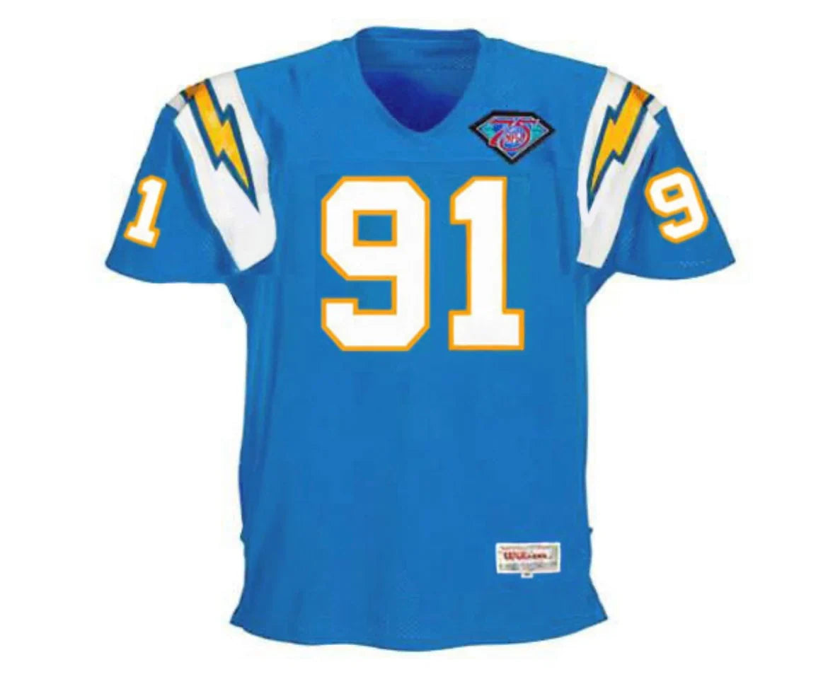 Leslie O’Neal 1994 San Diego Chargers NFL Mitchell & Ness Jersey product image 2, provided for visual reference and product