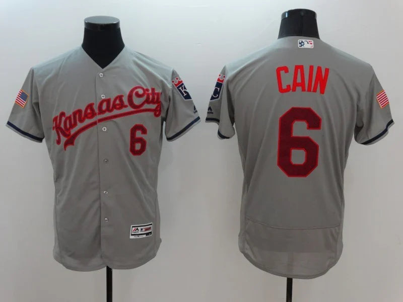 Lorenzo Cain Kansas City Royals Jersey Majestic product image 1, provided for visual reference and product detail review