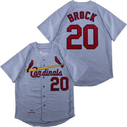 Lou Brock St. Louis Cardinals Jersey 1967 Mitchell & Ness product image 1, provided for visual reference and product detail
