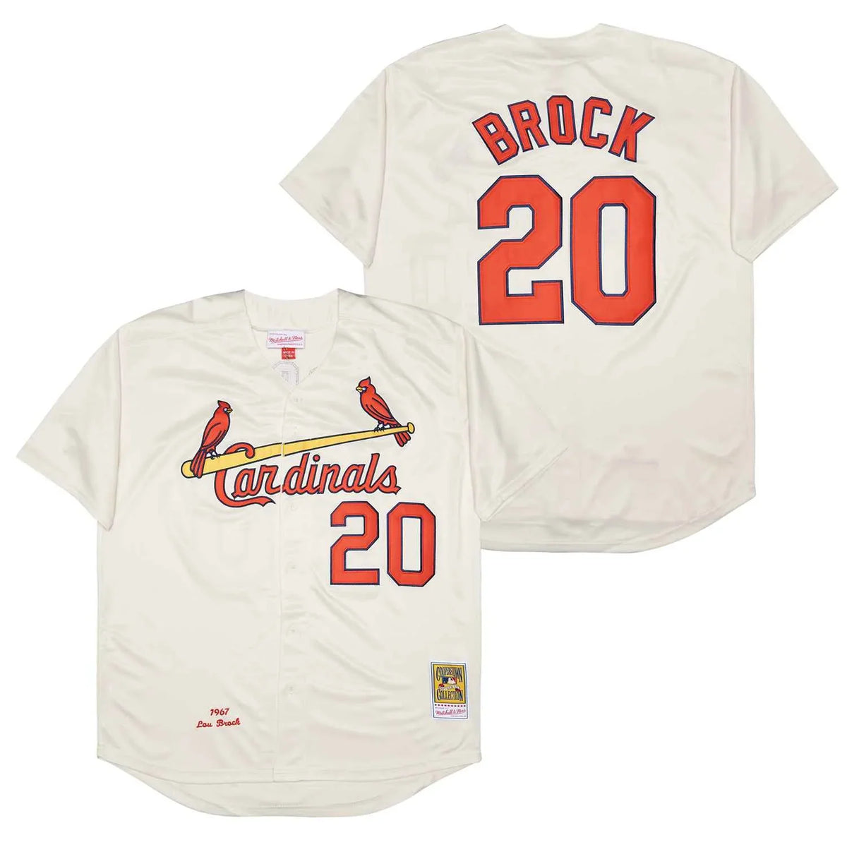Lou Brock St. Louis Cardinals Jersey Mitchell & Ness product image 1, provided for visual reference and product detail review