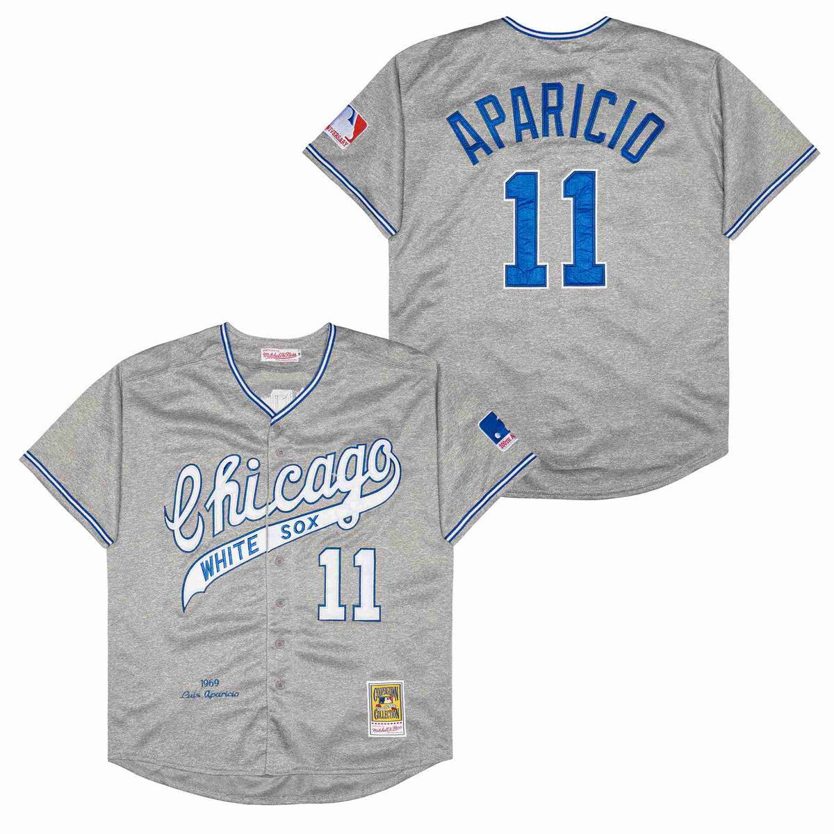 Luis Aparicio Chicago White Sox Jersey Mitchell & Ness Gray product image 1, provided for visual reference and product