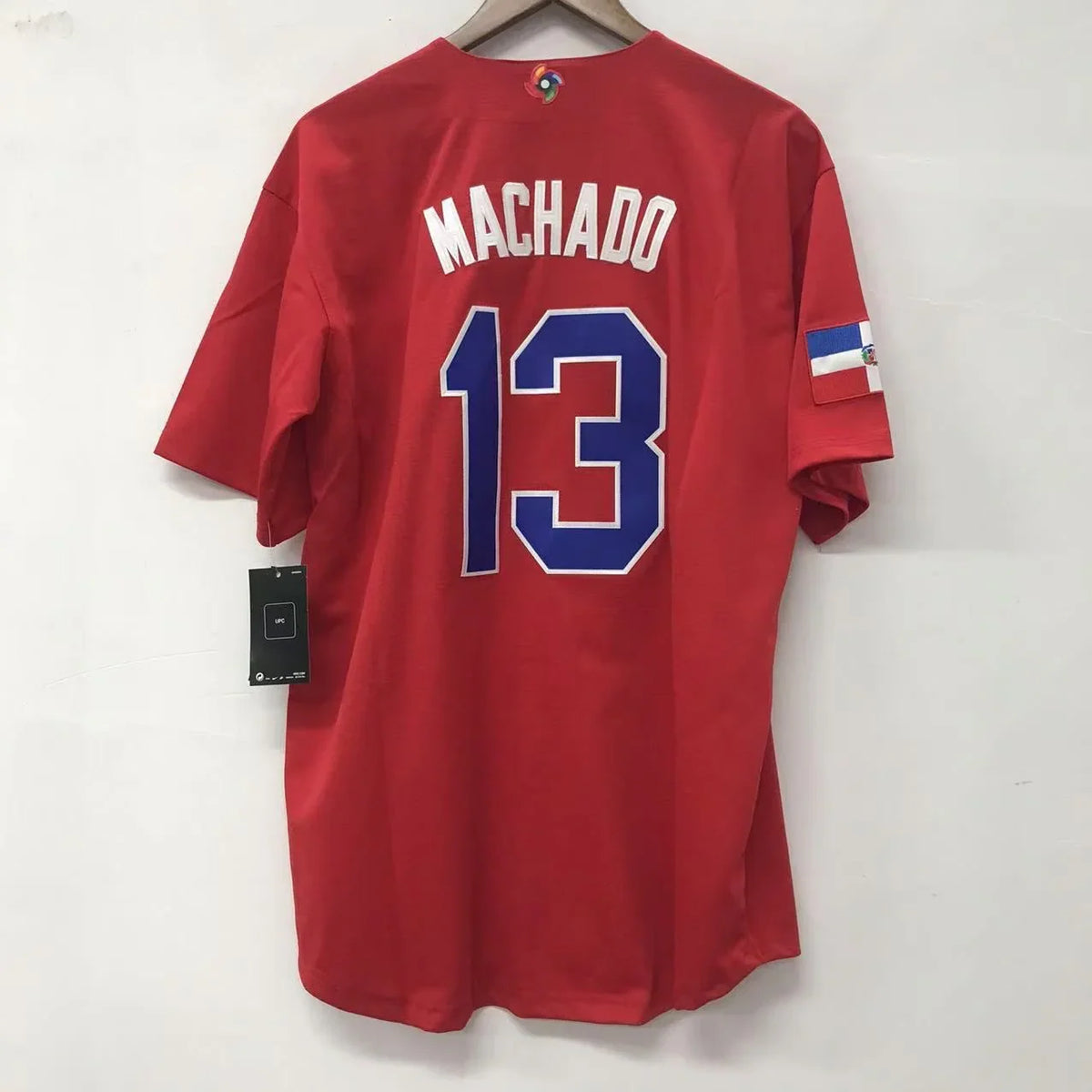 Manny Machado Dominican Republic jersey Nike Red product image 2, provided for visual reference and product detail review