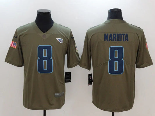 Marcus Mariota Tennessee Titans Official NFL Salute To Service Nike jersey product image 1, provided for visual reference