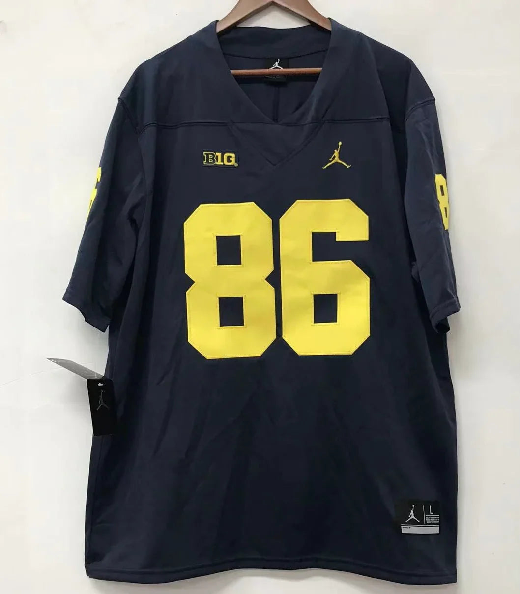 Mario Manningham Michigan Wolverines Jersey blue product image 2, provided for visual reference and product detail review