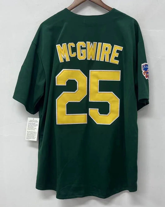 Mark McGwire Oakland A’s Athletics Jersey green product image 1, provided for visual reference and product detail review