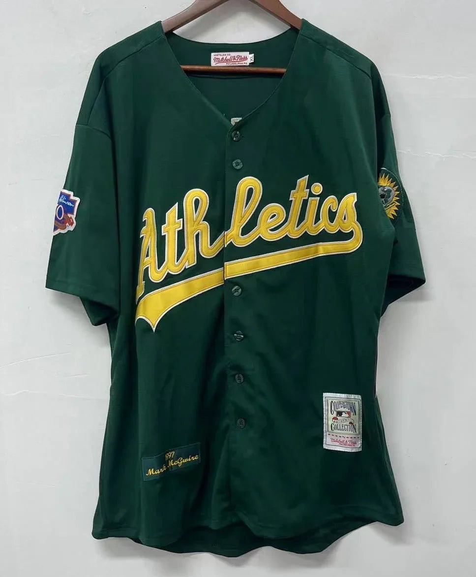 Mark McGwire Oakland A’s Athletics Jersey green product image 2, provided for visual reference and product detail review