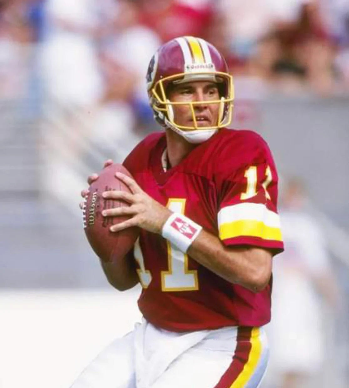 Mark Rypien Washington Redskins Commanders Official NFL Mitchell & Ness Jersey Red product image 3, provided for visual