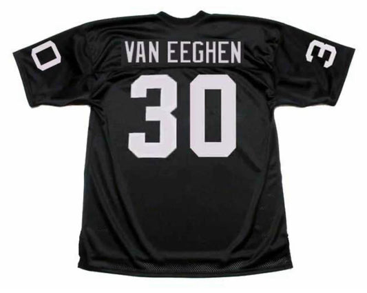 Mark Van Eeghen Oakland Raiders Mitchell & Ness Jersey Black product image 1, provided for visual reference and product