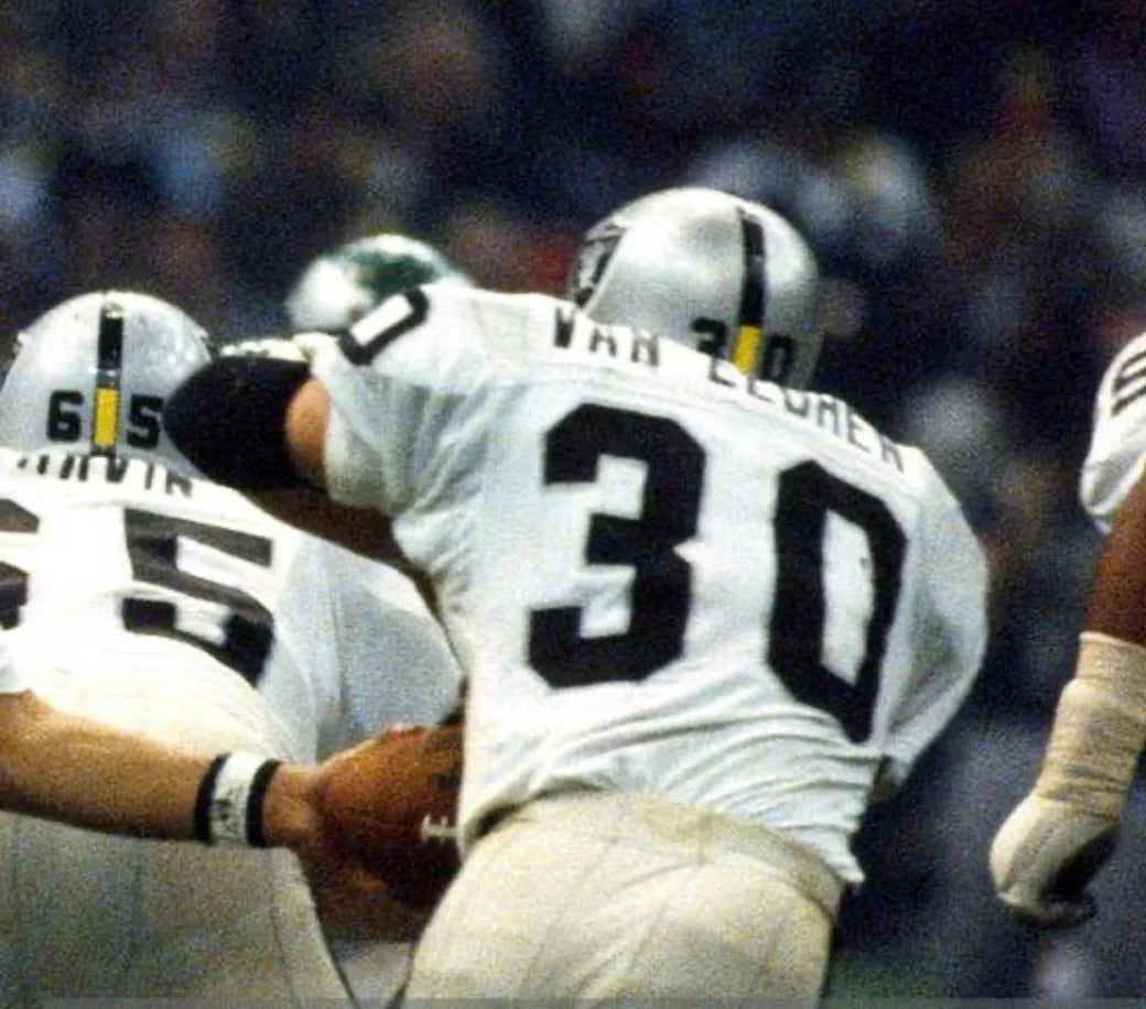 Mark Van Eeghen Oakland Raiders Mitchell & Ness Jersey white product image 4, provided for visual reference and product